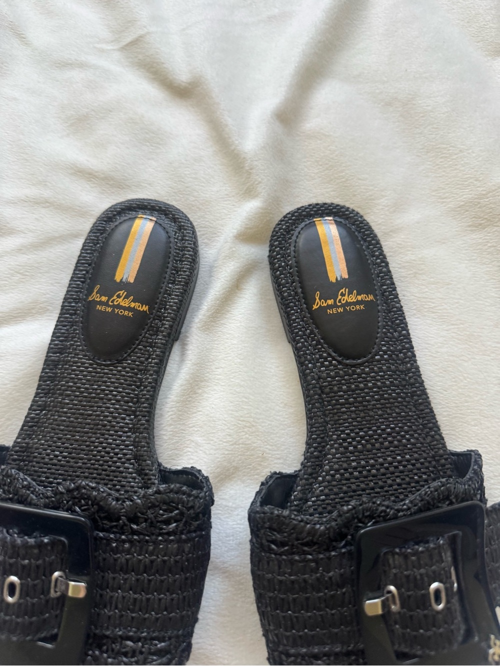 Sam Edelman Bambi buckle woven slide sandals - Picture 3 of 6